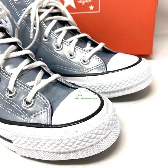 Converse Chuck 70 High Grey Silver Women Sneakers 568796C - Picture 5 of 8